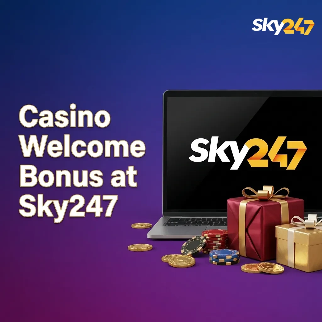 Sky247 casino welcome bonus offers including deposit bonuses, cashback, and mobile rewards for new players.