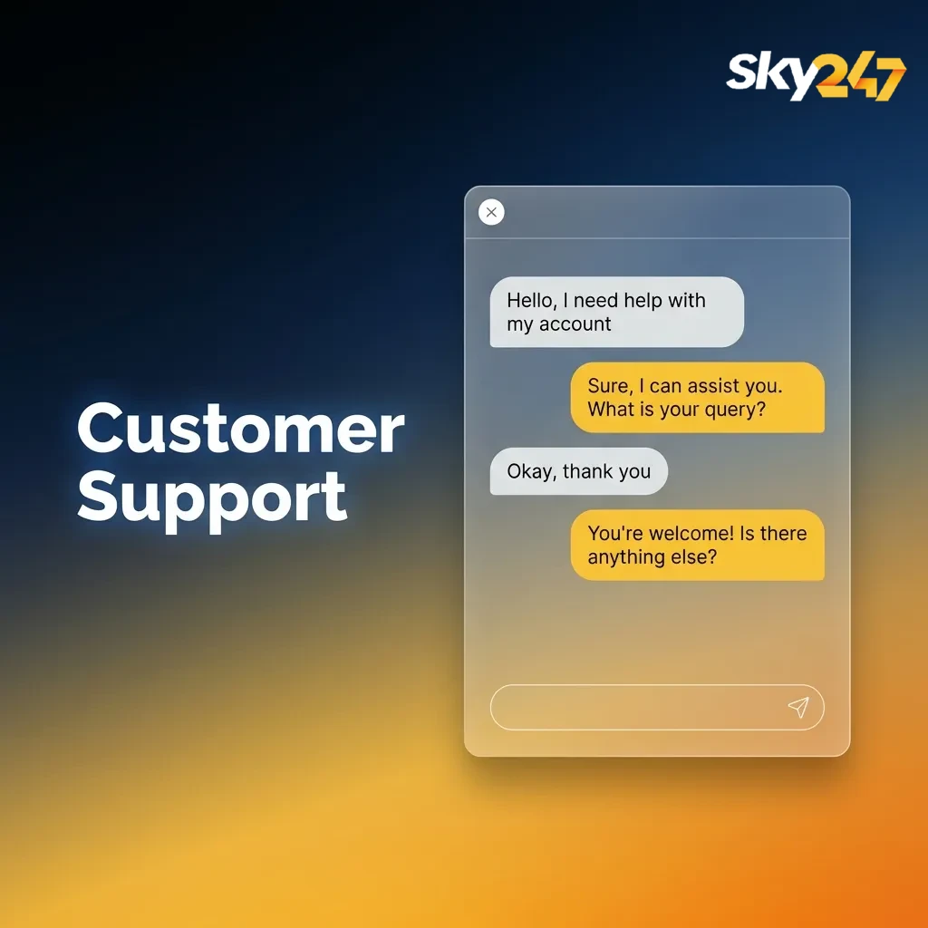 24/7 customer support via live chat, email, WhatsApp, Telegram, and phone for Sky247 Indian players with payout questions.