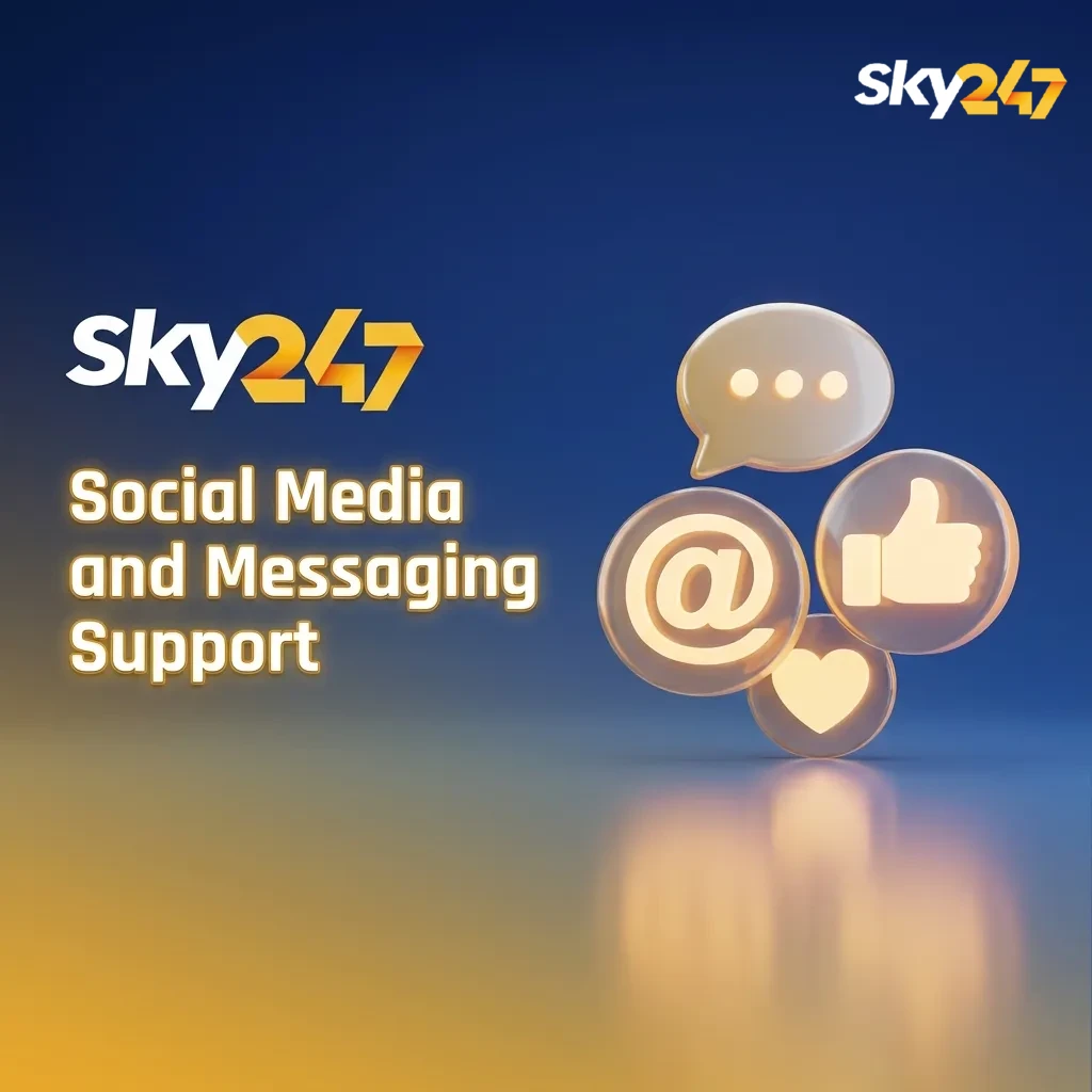 Social media icons representing WhatsApp, Telegram, Facebook Messenger, and Twitter for customer support contact options.