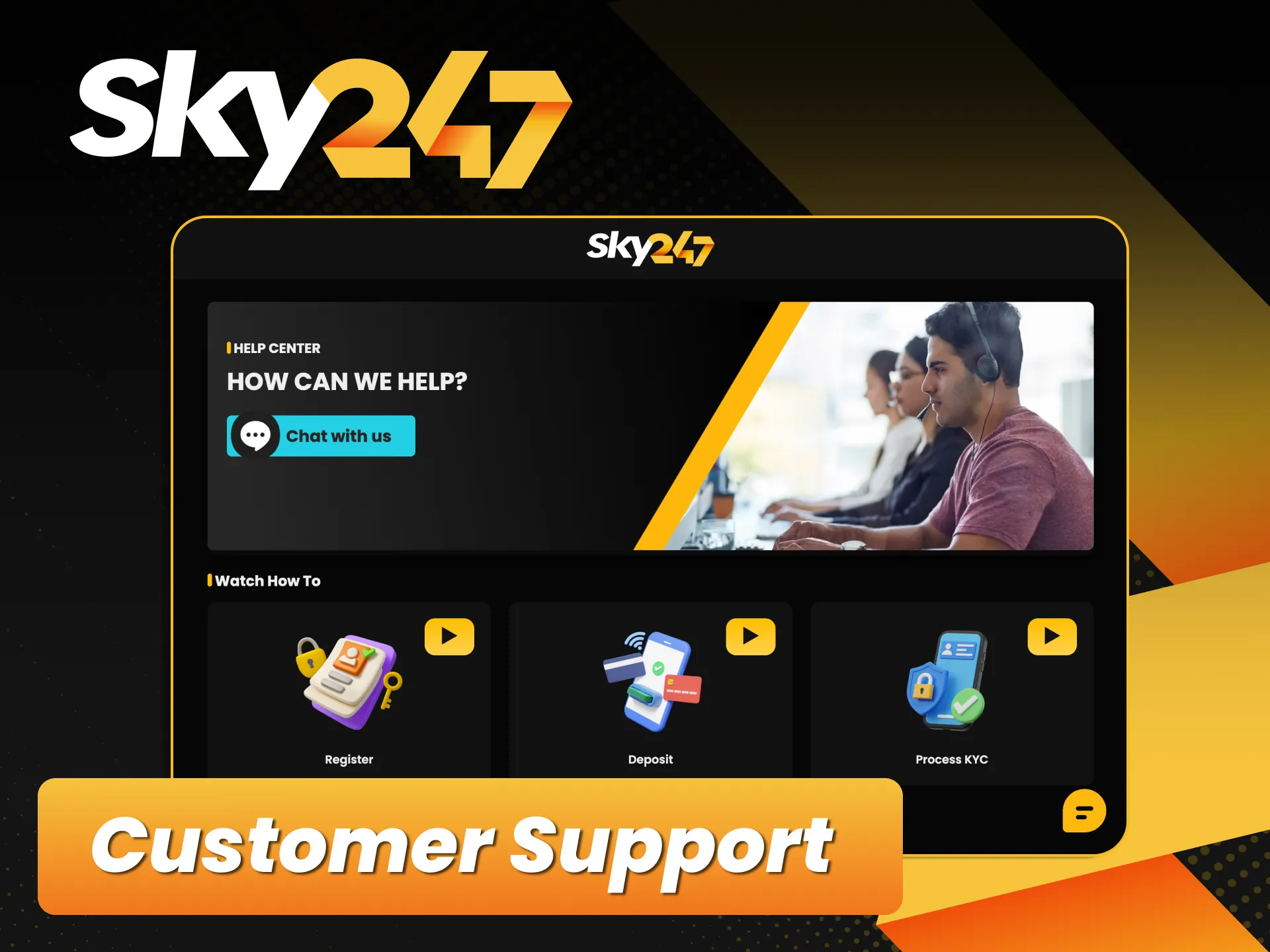 Enjoy fast responses under 2 minutes at Sky247 support.