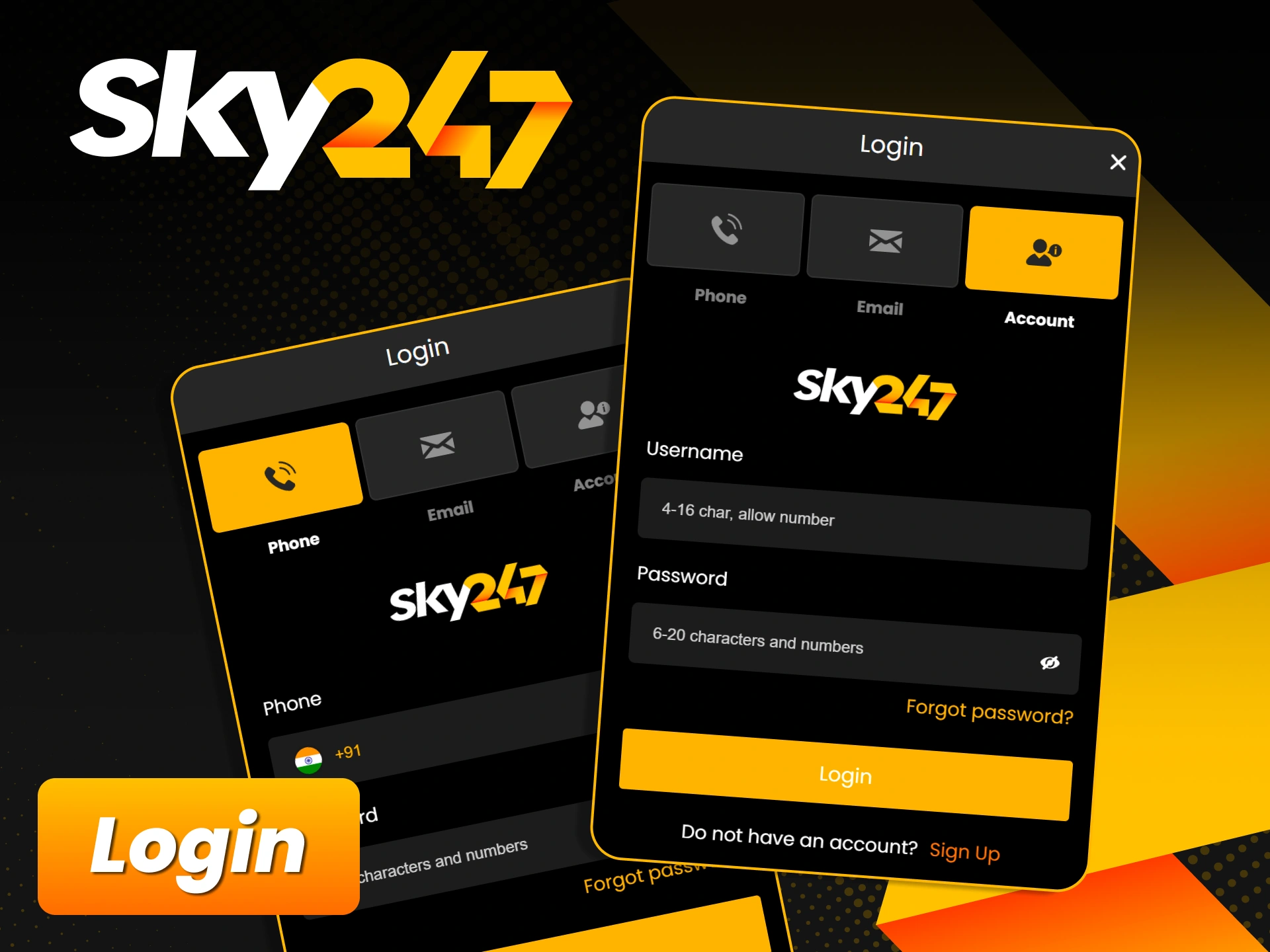 Enter Sky247 and return to your betting action in seconds with simple login steps.