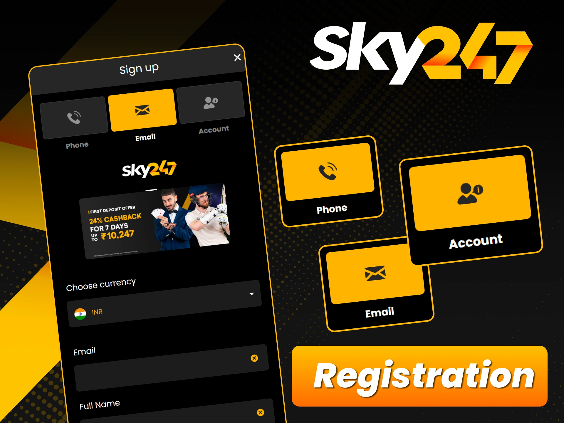 Join Sky247 in minutes and discover seamless betting with easy sign up and quick deposits.