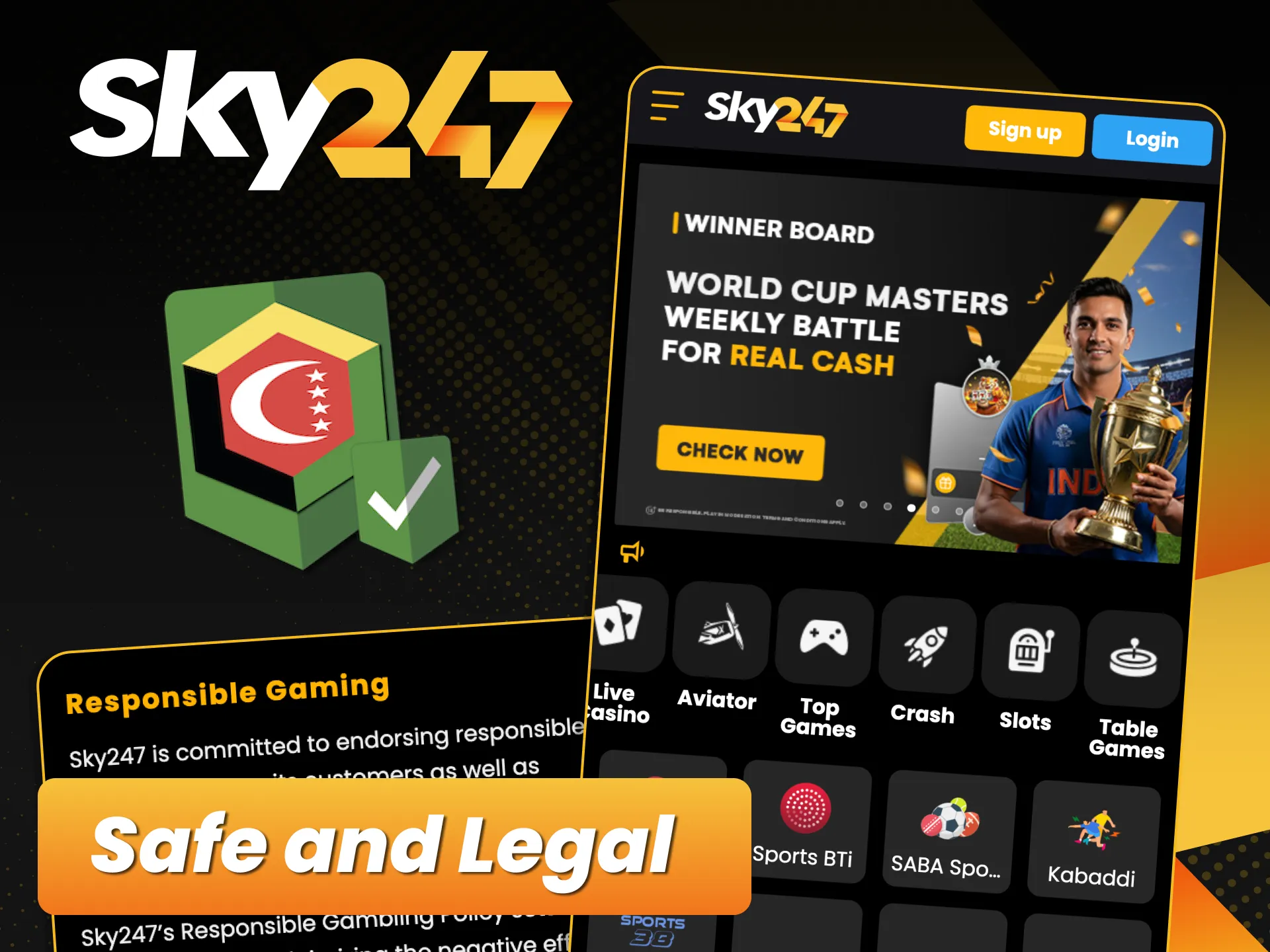 Sky247 is a safe and licensed betting platform for India.