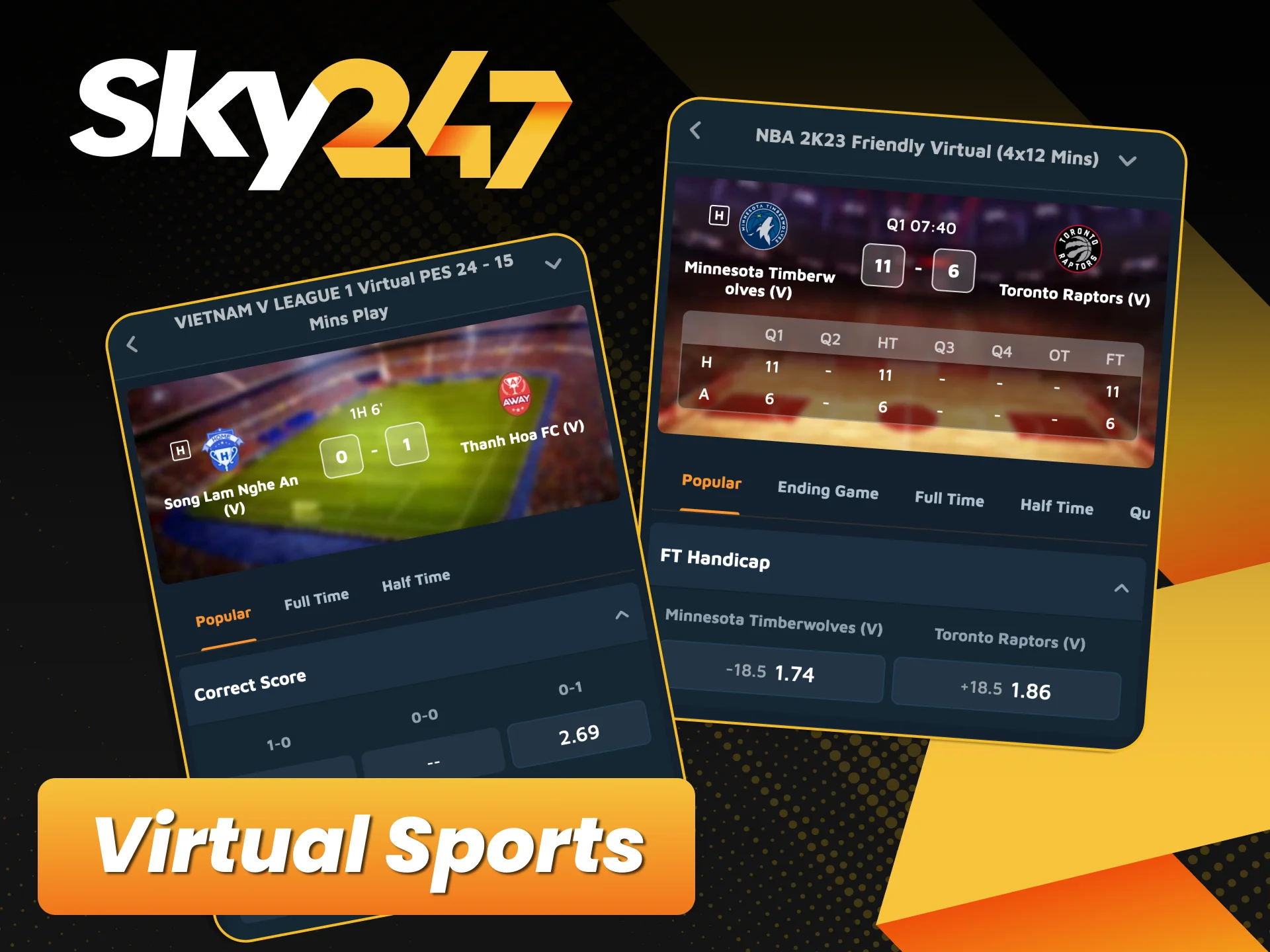 Enjoy instant results with Sky247 virtual sports betting.