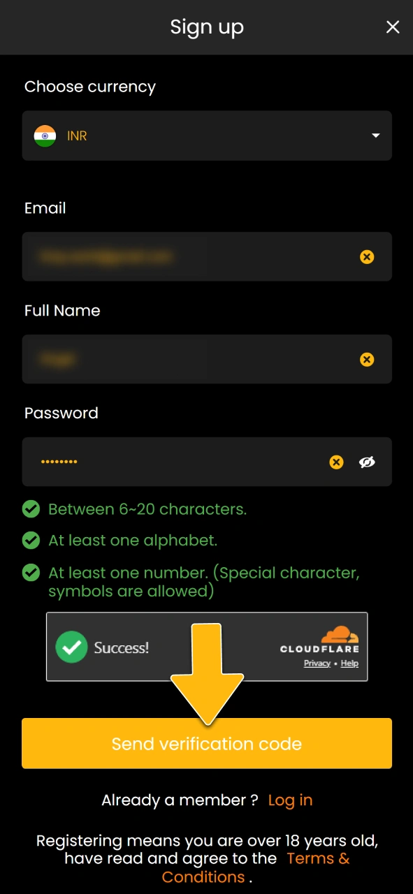 Register your new account on the official Sky247 brand website.