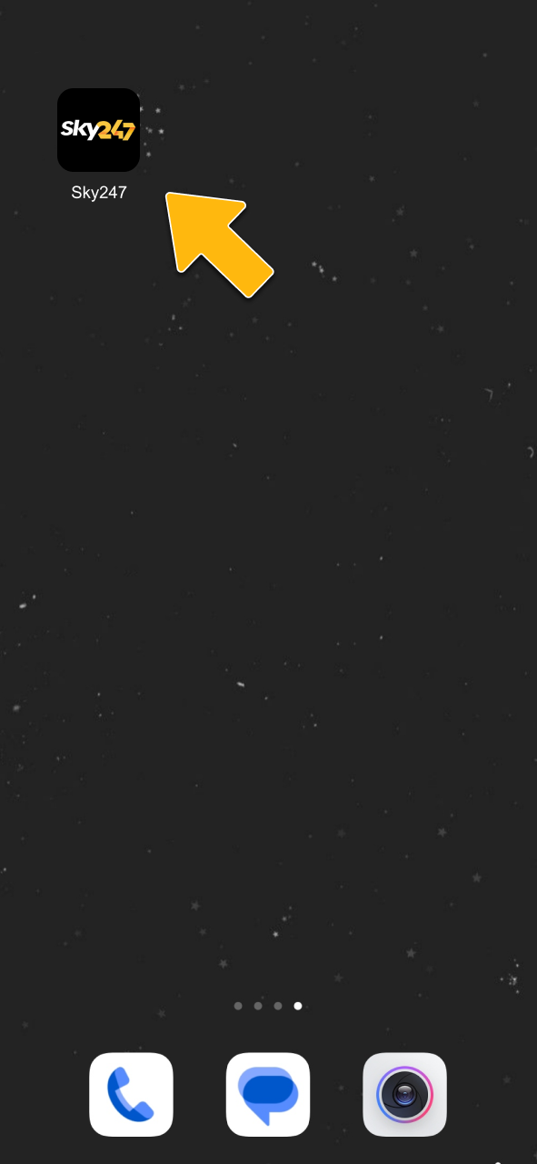 Launch the Sky247 application on your Android device and enter the game.