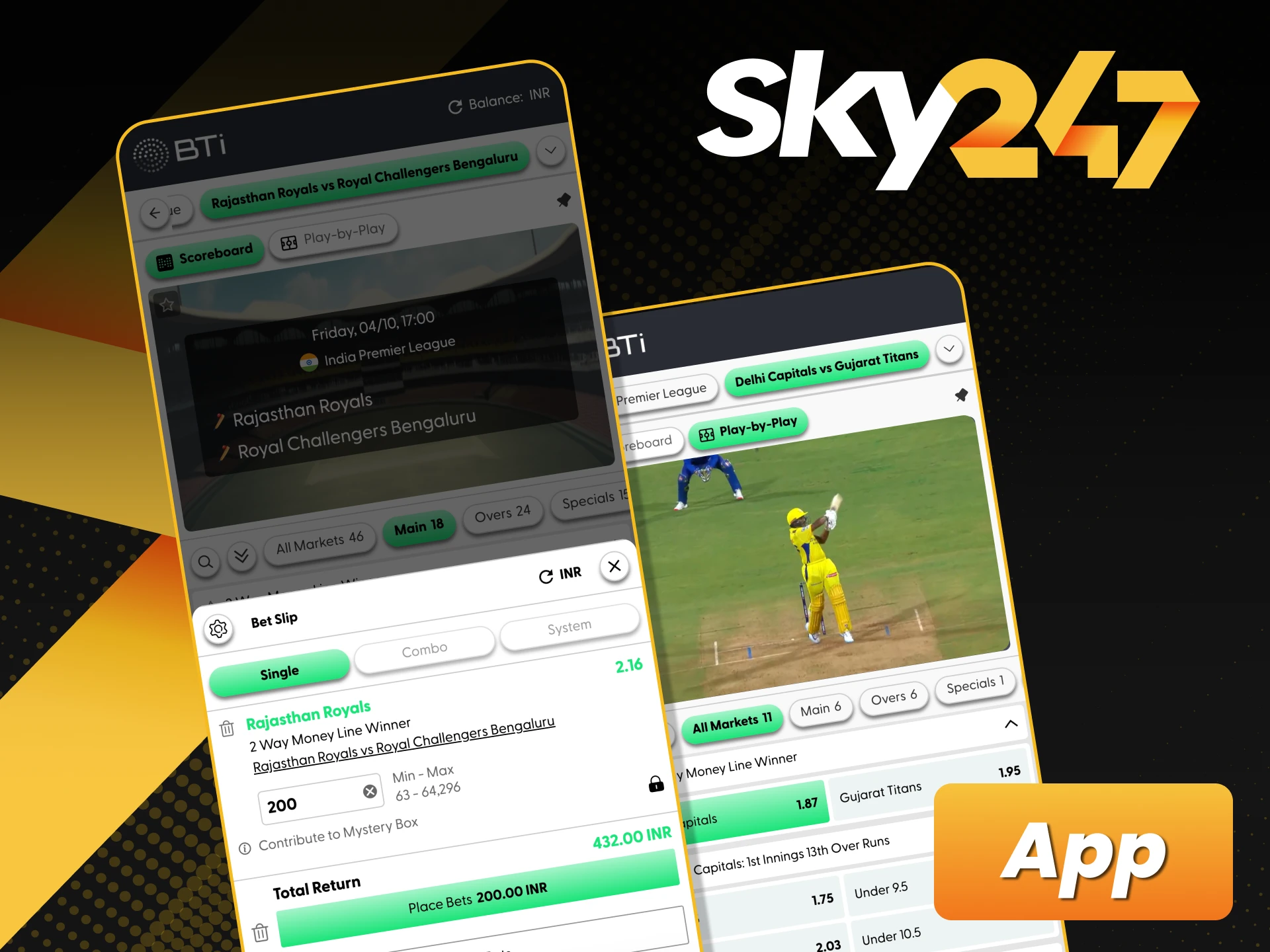 Bet on IPL with Sky247 app and enjoy fast access anytime anywhere.