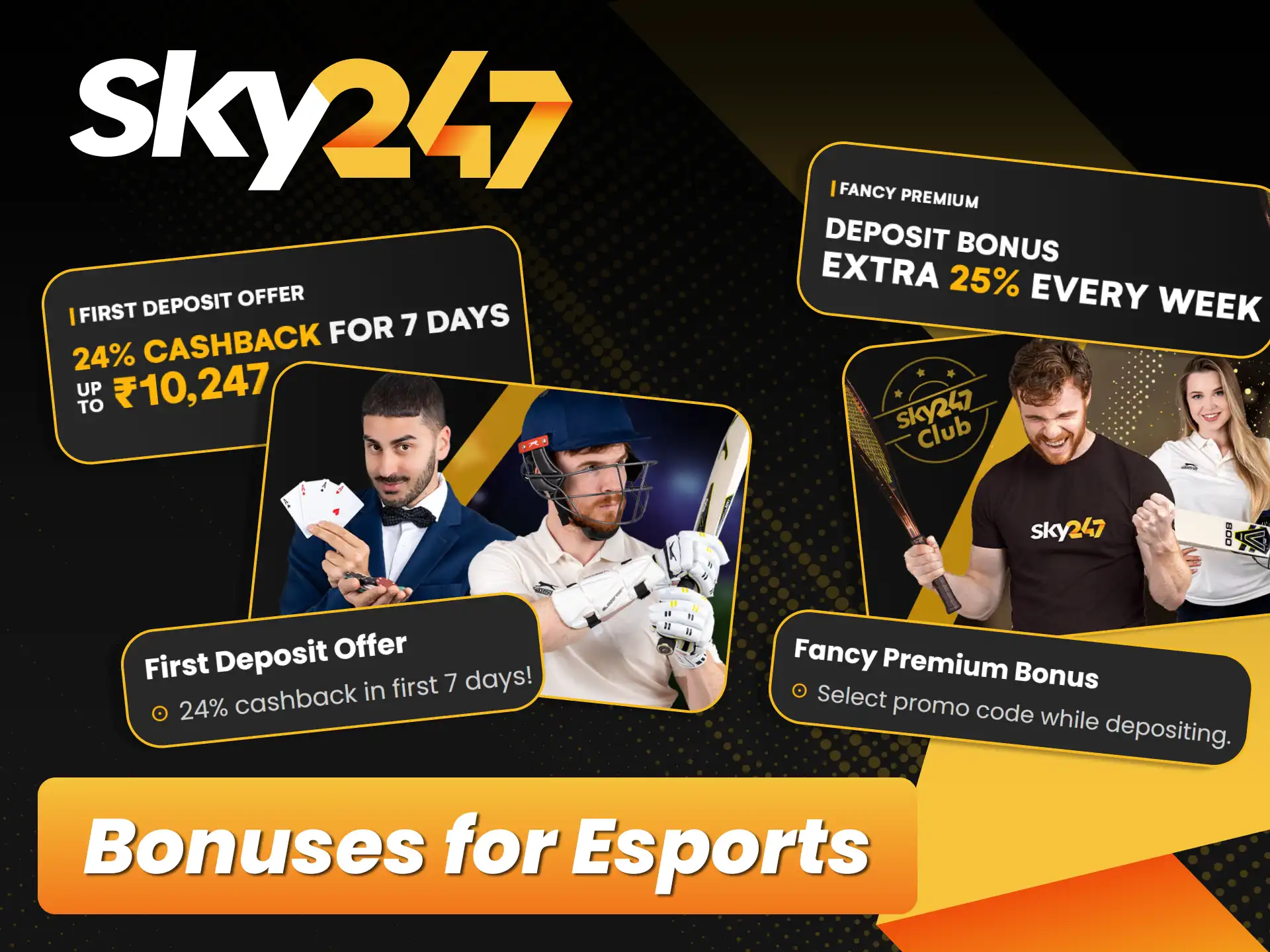 Claim your premium online esports first deposit cashback from official Sky247.