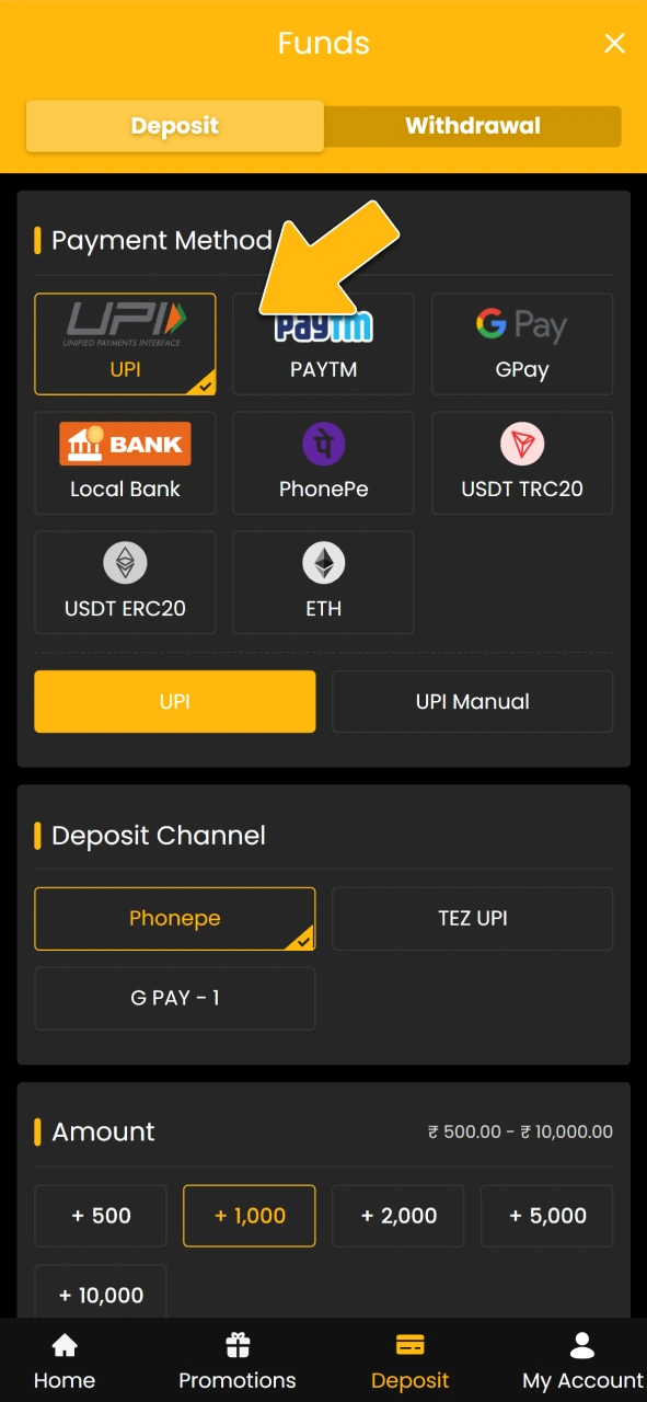 Fund your balance instantly using trusted Indian payments on official Sky247.