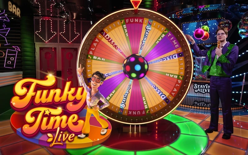 Try disco themed Funky Time money wheel rounds at official Sky247.