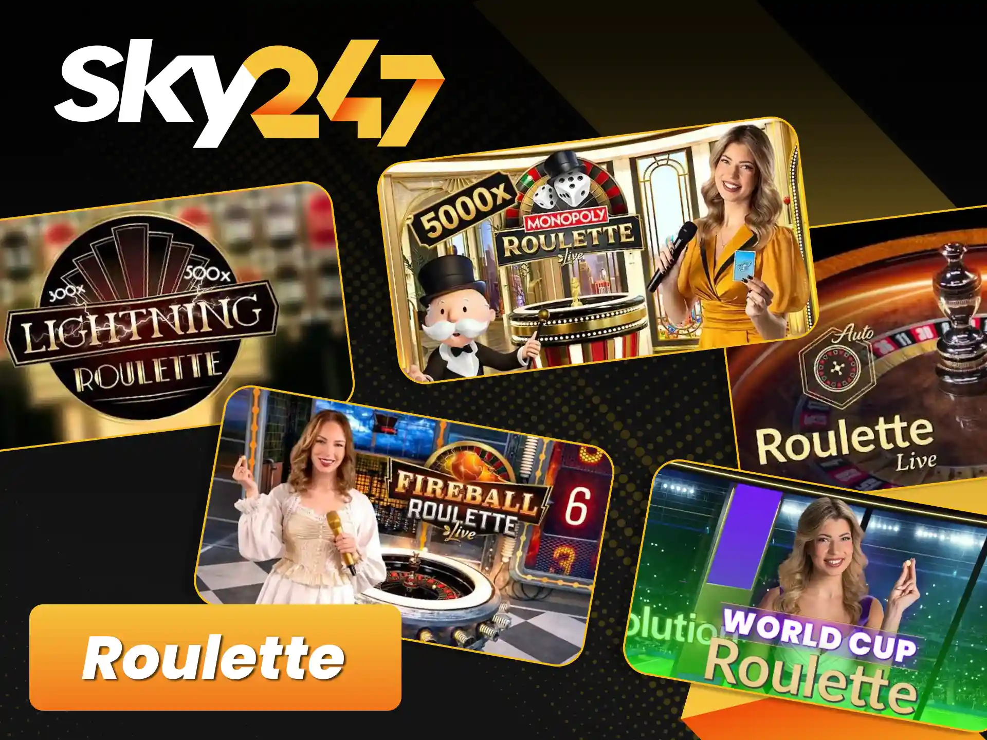 Spin the active live dealer roulette wheels at official Sky247.